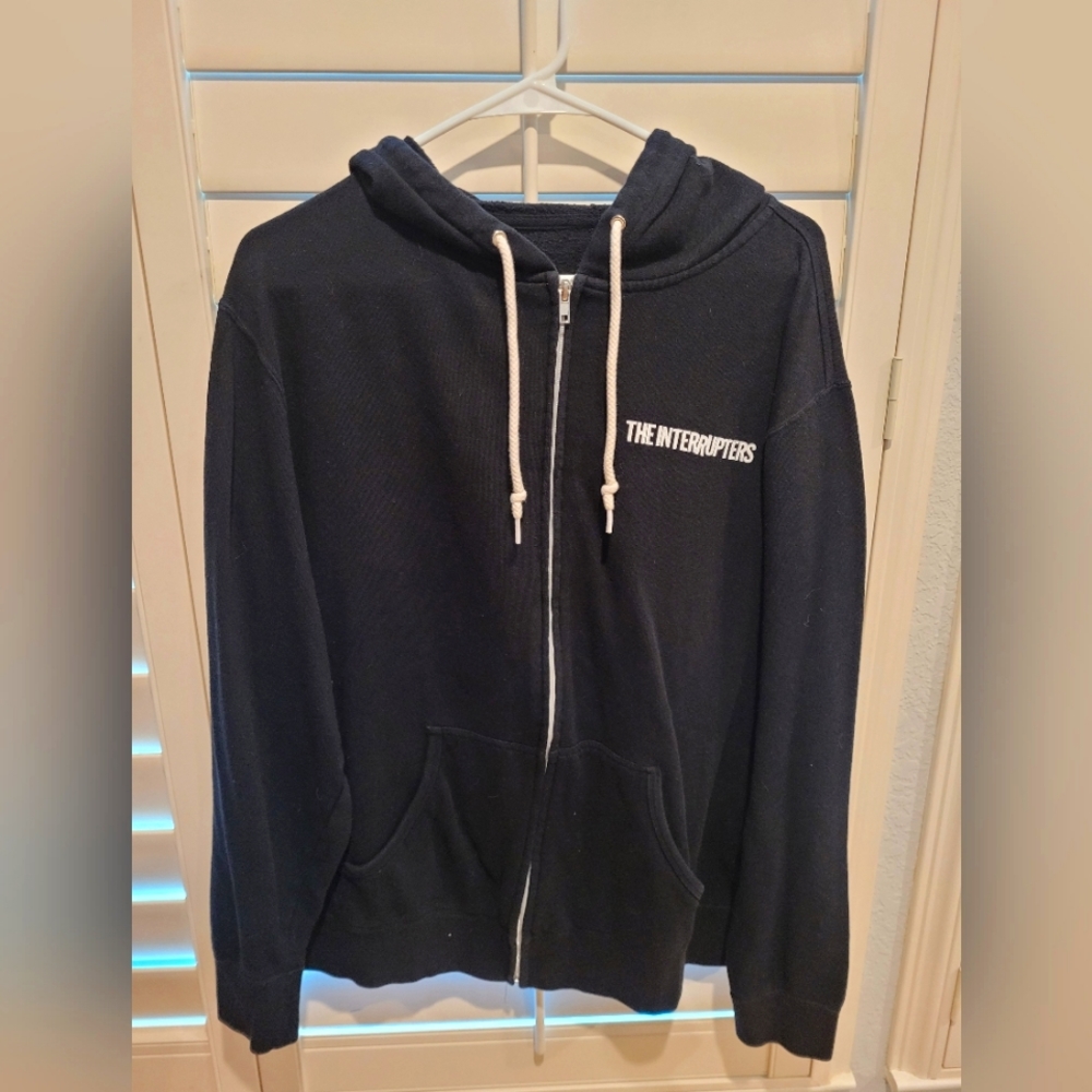 THE INTERRUPTERS zip hoodie sweatshirt Adult Large black